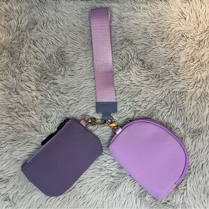 Purple Dual Pouch Wristlet